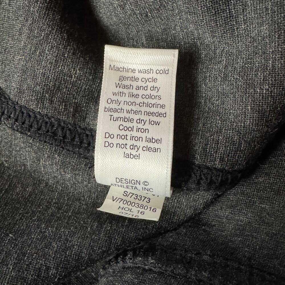 Athleta SZ 6 Ponte Moto 2.0 Pants Mid-Rise Zip-Fly Pocket Stretch Gray Heathered - Picture 8 of 8